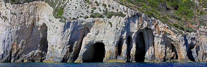 25.07.2012. Греция. Ионическое море. Остров Закинтос. Голубые пещеры.