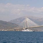 Фото: Яхта Пепелац. Греция. Коринфский и Патрасский заливы. Патрасский мост Рион - Антирион.