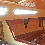Фото: Яхта ПЕПЕЛАЦ. Ремонт на конец 2017 г. Кают-компания. Левый борт.
